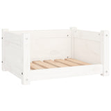 Dog Bed White 55.5x45.5x28 cm Solid Pine Wood 821443