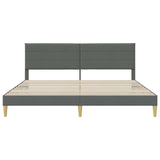 Bed Frame with Headboard Dark Grey 180 x 200 cm Fabric 42027616