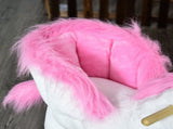Kids Rocking Horse Unicorn Wooden Plush Ride On Chair Toy with Music 1.5-3 Years T3398P347997