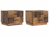 Bedside Cabinet with Drawer 2 pcs Old Wood 43 x 34.5 x 44.5 cm 895232