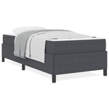 Bed Frame with Mattress Dark Grey 80 x 200 cm Fabric 3399091