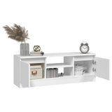 TV Cabinet with Door White 102x30x36 cm 823350