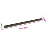 Stair Nosings 30 pcs Champagne 67 x 3 x 2 cm Aluminium 4013482