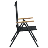 Reclining Garden Chairs 2 pcs Black 58 x 73 x 111.5 cm 42030041