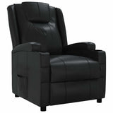 Recliner Chair Black Faux Leather 340959