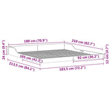 Bed Frame Wax Brown 180 x 210 cm Solid Pine Wood 873360