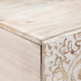 Coffee Table White 100 x 54 x 40 cm Solid Mango Wood 4018380