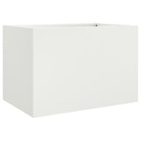 Planter White 62x47x46 cm Steel 841602
