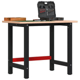 Workbench 100x60x81.5 cm Solid Wood Beech Rectangular 3309660