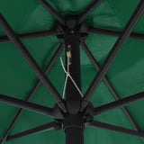 Garden Parasol with Aluminium Pole 270x246 cm Green 47344