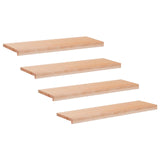 Stair Treads 4 pcs 90 x 30 x 2 cm Natural Solid Beech Wood 3446192