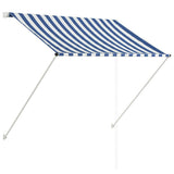 Retractable Awning 150x150 cm Blue and White 143746