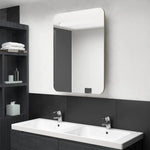 ZNTS LED Bathroom Mirror Cabinet Oak 60x11x80 cm 326507