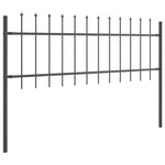 Garden Fence Grey 5.1 x 0.6 m Powder-coated steel 3334048
