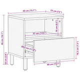Bedside Cabinet Brown 40x33x46 cm Solid Wood Mango 4017726