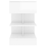 Bedside Cabinets 2 pcs High Gloss White 40x35x65 cm 808661