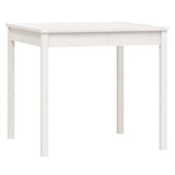 5 Piece Garden Dining Set White Solid Wood Pine 3154678