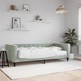 Daybed with Mattress Light Grey 90x190 cm Velvet 3196779
