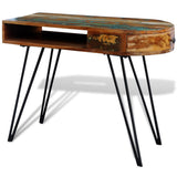 Reclaimed Solid Wood Desk with Iron Pin Legs 241641