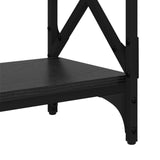 Console Table Black Oak 100 x 28 x 80.5 cm Engineered Wood 882783