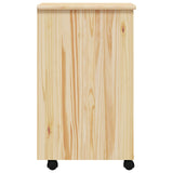 Rolling Cabinet with Desk MOSS Clear Varnish 34 x 39 x 65.5 cm 42032405