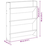 Shoe Cabinet 2 pcs Artisan Oak 85 x 18 x 90 cm Engineered Wood 875029