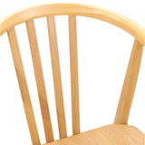 Dining Chair 2 pcs Natural Solid Rubberwood 42020396