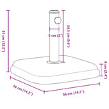 ZNTS Parasol Base for Ø32/35/38 mm Poles 11 kg Square 368674