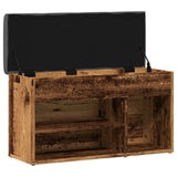 Shoe Bench Old Wood 82x32x45.5 cm Engineered Wood 857627