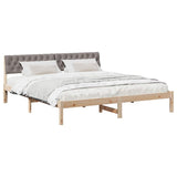 Bed frame Brown and taupe 180 x 200 cm Solid pine wood 3394346