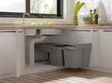 Kitchen Recycle Waste Bin Pull Out Soft Close Dustbin Recycling Cabinet Trash Can Grey T3398P344192
