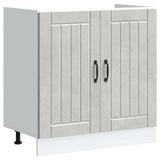 Sink Base Cabinet Lucca 2 pcs Concrete Grey Engineered Wood 3315015