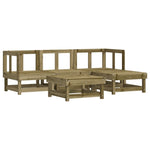 ZNTS 5 Piece Garden Lounge Set Impregnated Wood Pine 3186164