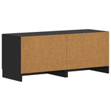 TV Cabinet Black Engineered Wood 897776