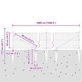 Welded Wire Fence with Spikes 50 x 0.5 m 3353261
