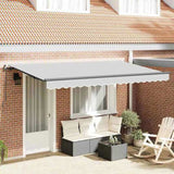 Awning Frame Retractable Manual Anthracite 4 x 2 m Metal 42002547