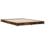 Bed Frame without Mattress Smoked Oak 120x200 cm 845153