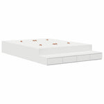 Storage Bed Frame White 236.5 x 150 x 31.5 cm Engineered wood 3335645