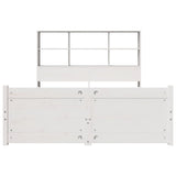 Bookcase Bed without Mattress White 120x200cm Solid Wood Pine 3322470