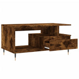 Coffee Table Smoked Oak 90x49x45 cm Engineered Wood 831017