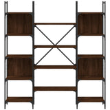 Bookshelf Brown Oak 155.5x24x166.5 cm Engineered Wood 838862