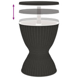 3-in-1 Ice Cooler Table Black Polypropylene 364157