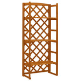 Garden Trellis Planter with Shelves Orange 60x30x140 cm Solid Firwood 314834