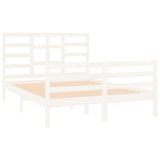 Bed Frame without Mattress White Solid Wood 120x190 cm Small Double 3105831