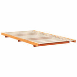Bed Frame Wax Brown 90 x 190 cm Solid Pine Wood 873096