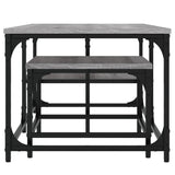 ZNTS Nesting Coffee Tables 2 pcs Grey Sonoma Engineered Wood 835397