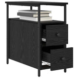 Bedside Cabinet Black oak 30 x 60 x 60 cm Engineered wood 871275