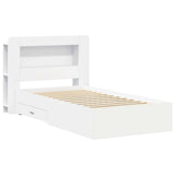 Bed Frame with Storage White 80 x 200 cm Engineered Wood 3433813