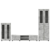 TV Cabinet Set FLORIN 3 pcs Concrete Grey Engineered Wood 3397977