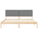Bed Frame with Upholstered Headboard Light Grey 180 x 200 cm 877889